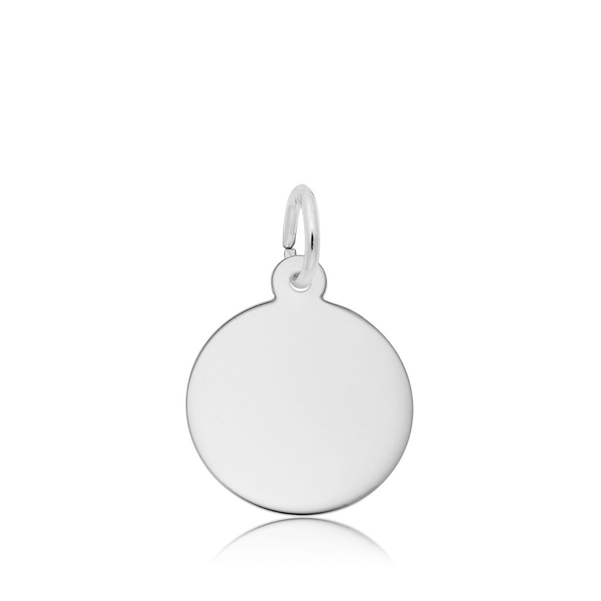 Petite Round Disc Charm in Sterling Silver