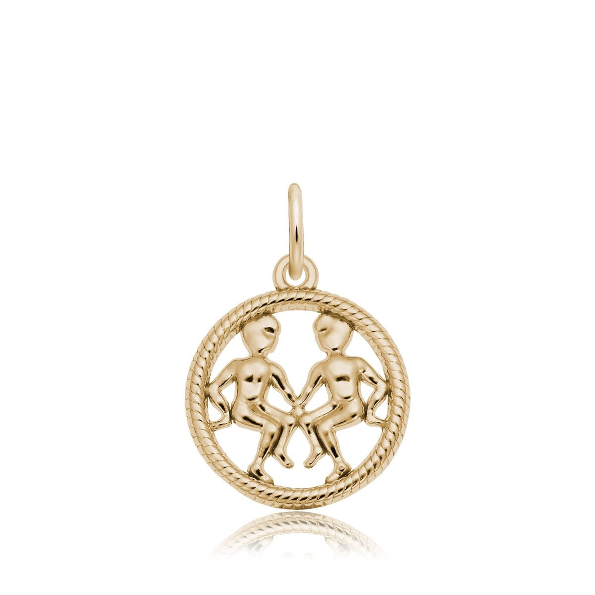 Gemini Twins Charm in 14K Yellow Gold