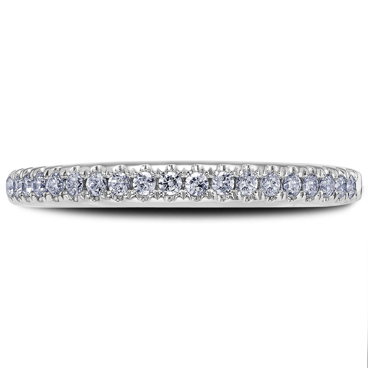 Scott Kay 1/5 ct. tw. Round Diamond Wedding Band in 14K White Gold side profile