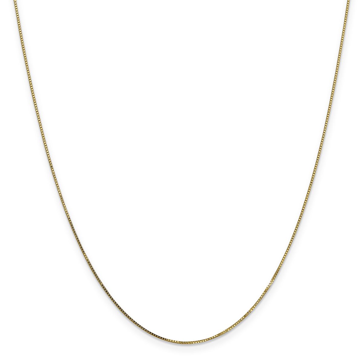 1.10mm 20-inch Box Chain 10K Yellow Gold