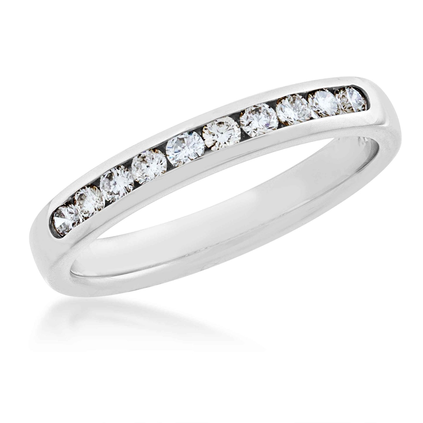 1/3 ct. tw. Machine Set Channel Anniversary Band in 10K White Gold