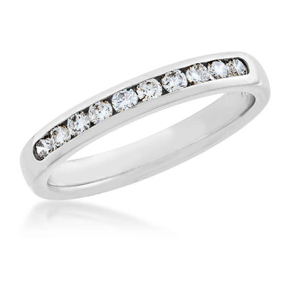 1/3 ct. tw. Machine Set Channel Anniversary Band in 10K White Gold