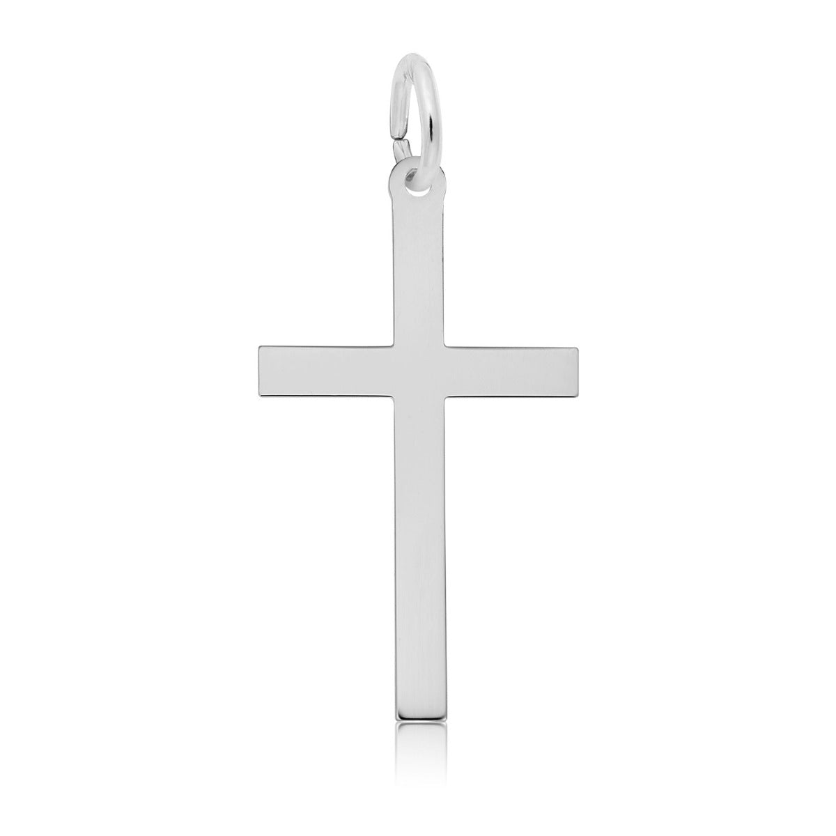 Large Plain Cross in Sterling Silver