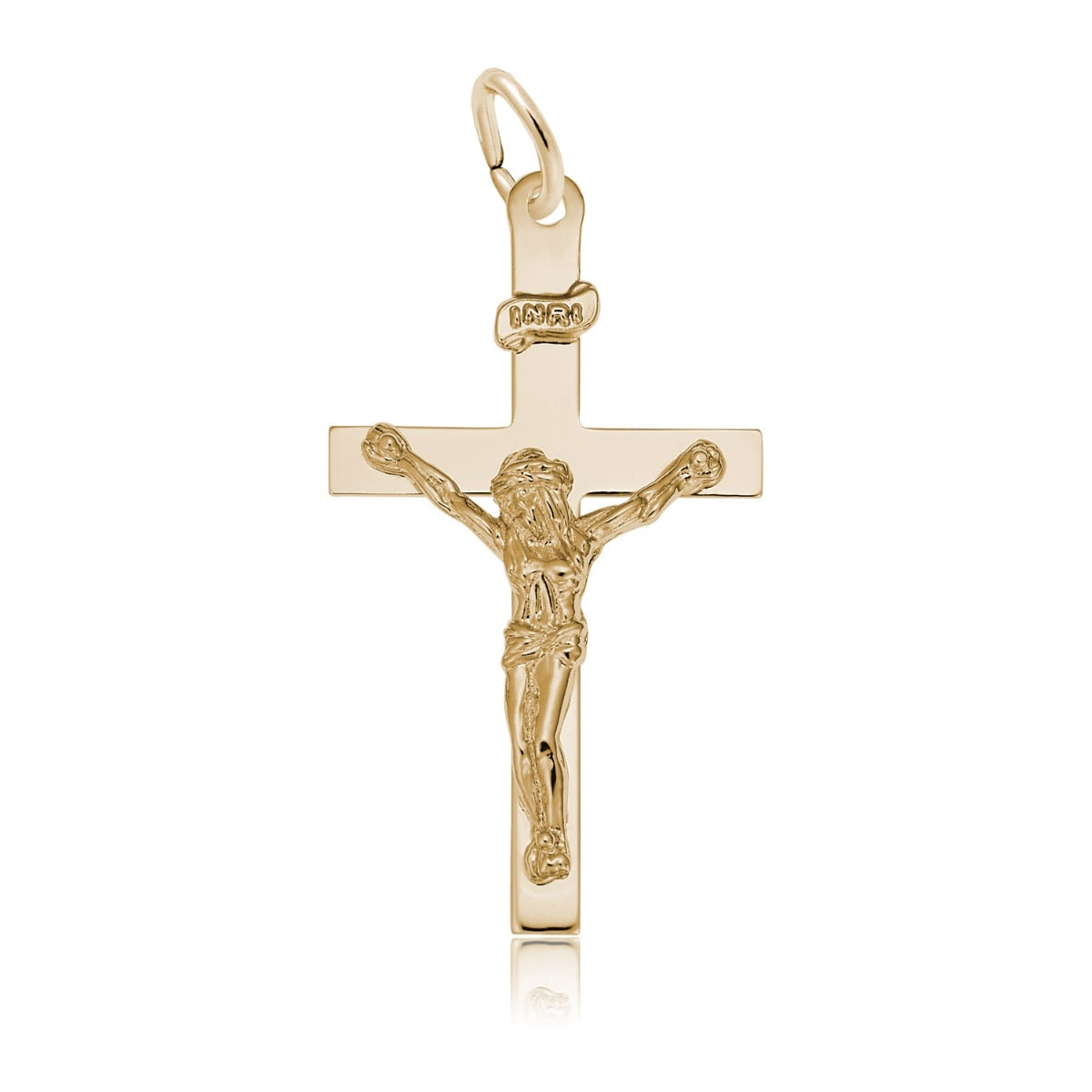 Crucifix Charm in 14K Yellow Gold