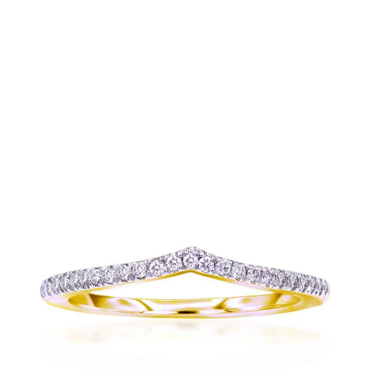 1/6 ct. tw. Contoured Diamond Anniversary Band in 10K Yellow Gold