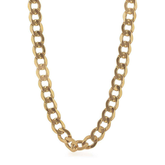 8.8mm 22-inch Hollow Curb Chain Necklace in 10K Yellow Gold