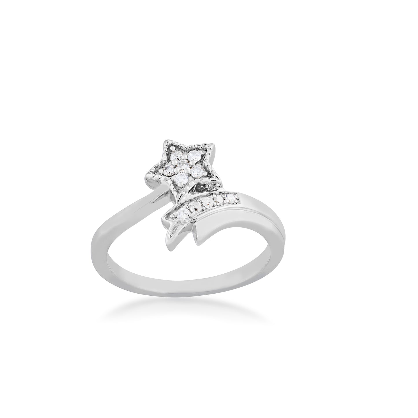 Enchanted Disney Tinkerbell 1/10 ct. tw. Star Ring in Sterling Silver