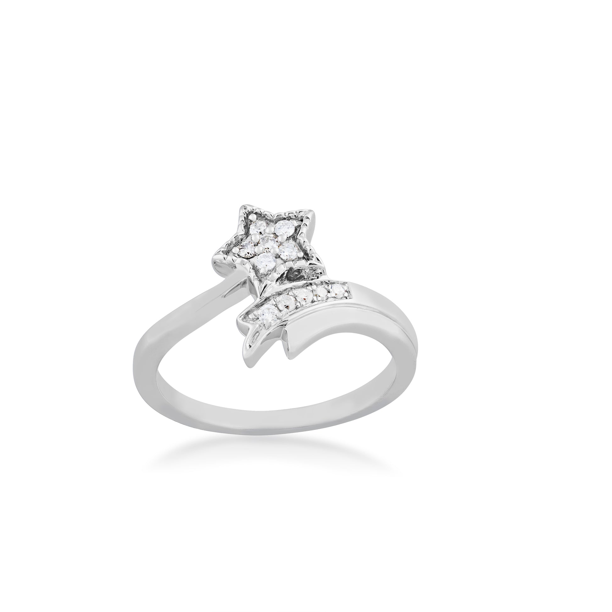 Enchanted Disney Tinkerbell 1/10 ct. tw. Star Ring in Sterling Silver