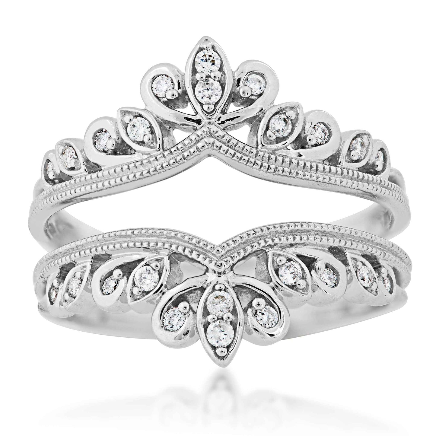 1/5 ct. tw. Diamond Filigree Ring Enhancer in 14K White Gold
