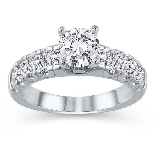 1-7/8 ct. tw. Round Diamond Semi-Mount Engagement Ring in 14K White Gold