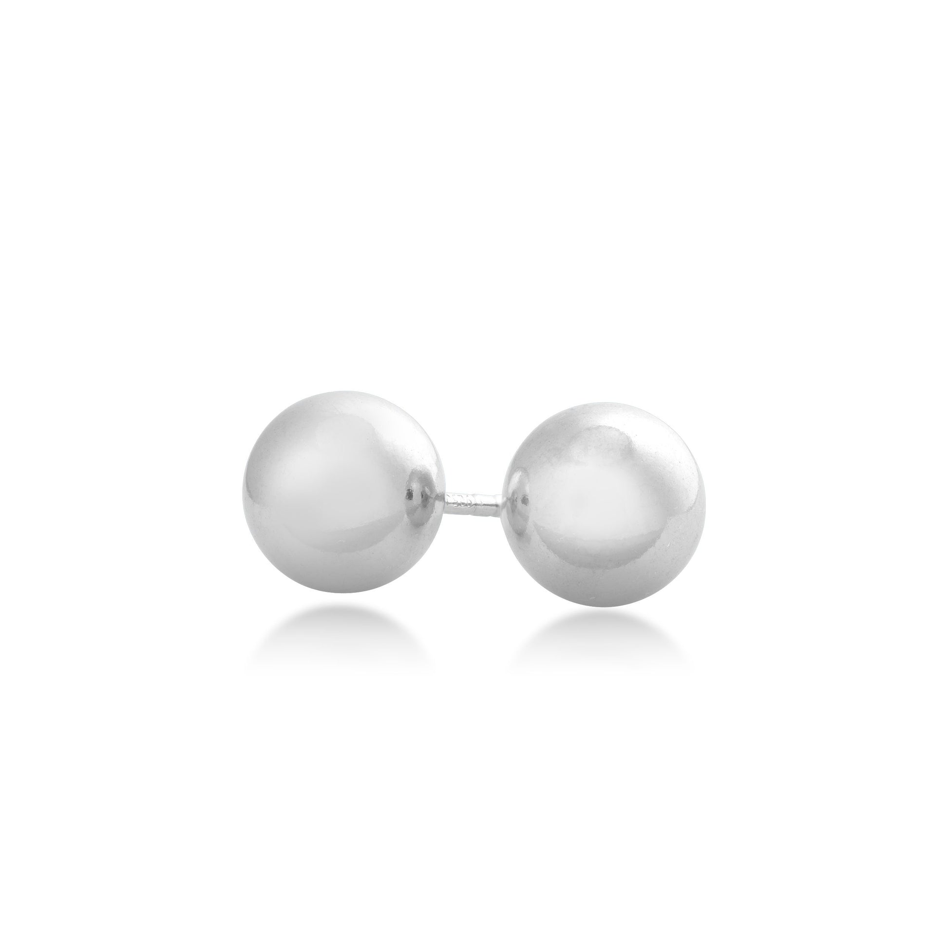 Ladies' 8.0mm Ball Stud Earrings in Sterling Silver