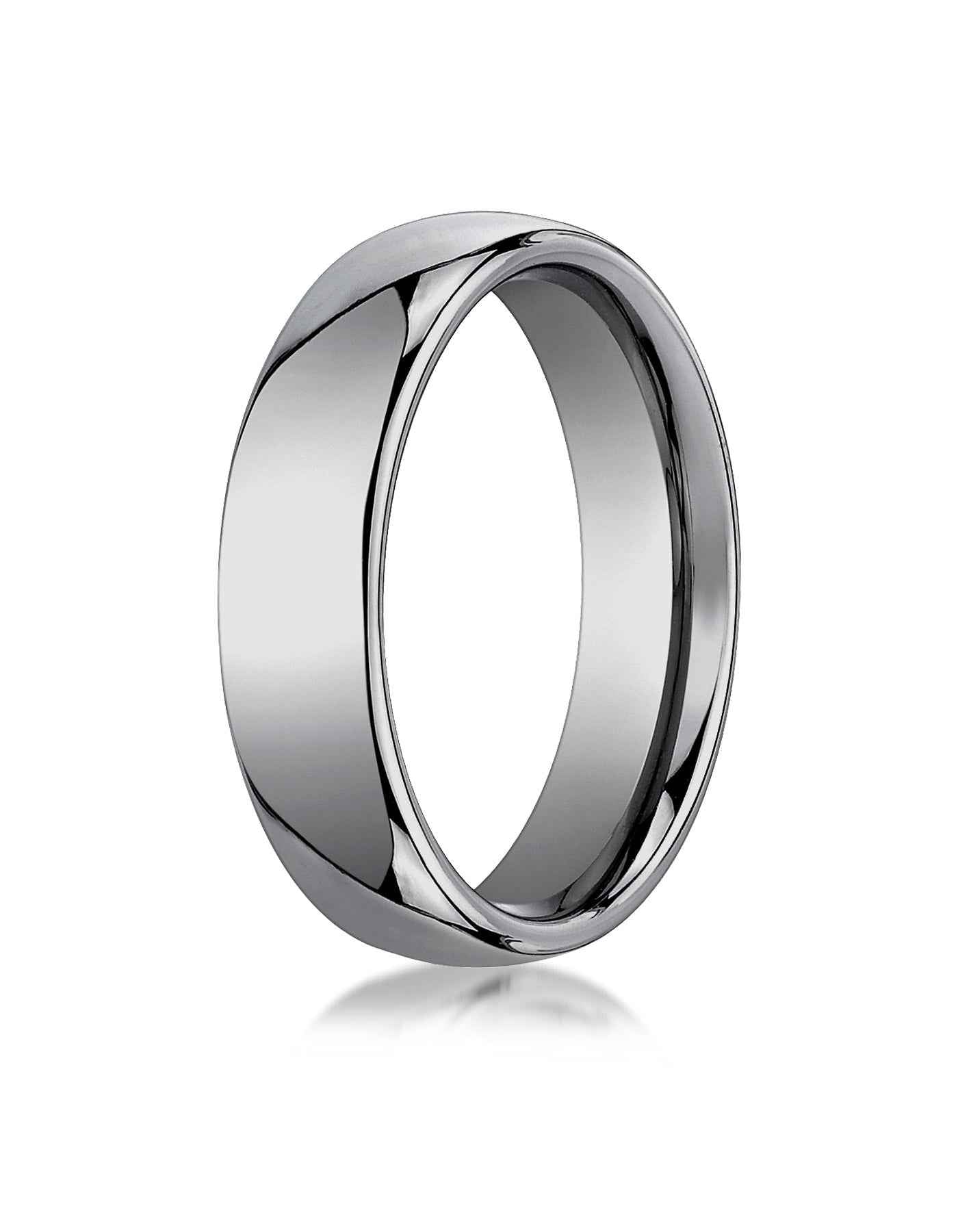 BENCHMARK Mens 6MM Wedding Band in Tungsten close-up detail