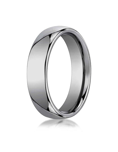 BENCHMARK Mens 6MM Wedding Band in Tungsten close-up detail
