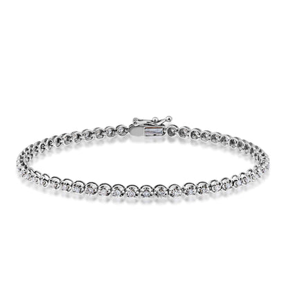 2 ct. tw. 7-inch Diamond Tennis Bracelet in 10K White Gold