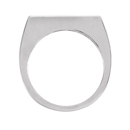 Engravable Stackable Ring in Sterling Silver front view