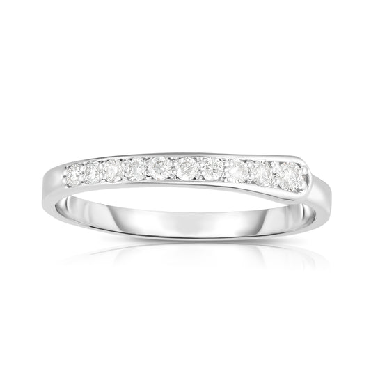 Perfect Match 1/6 ct. tw. Dimaond Stackable Anniversary Band in 14K White Gold