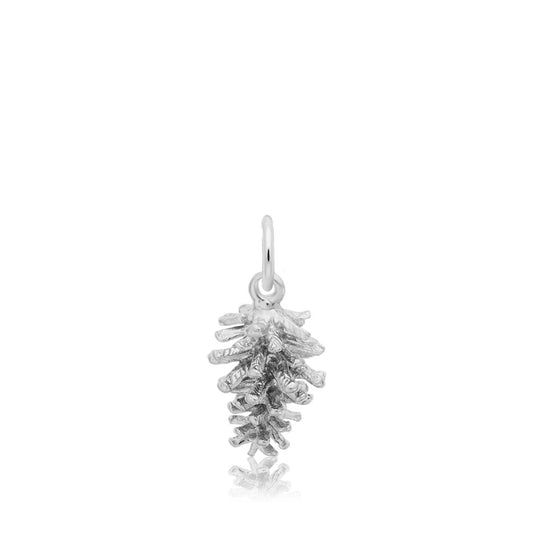 Pine Cone Charm in Sterling Silver