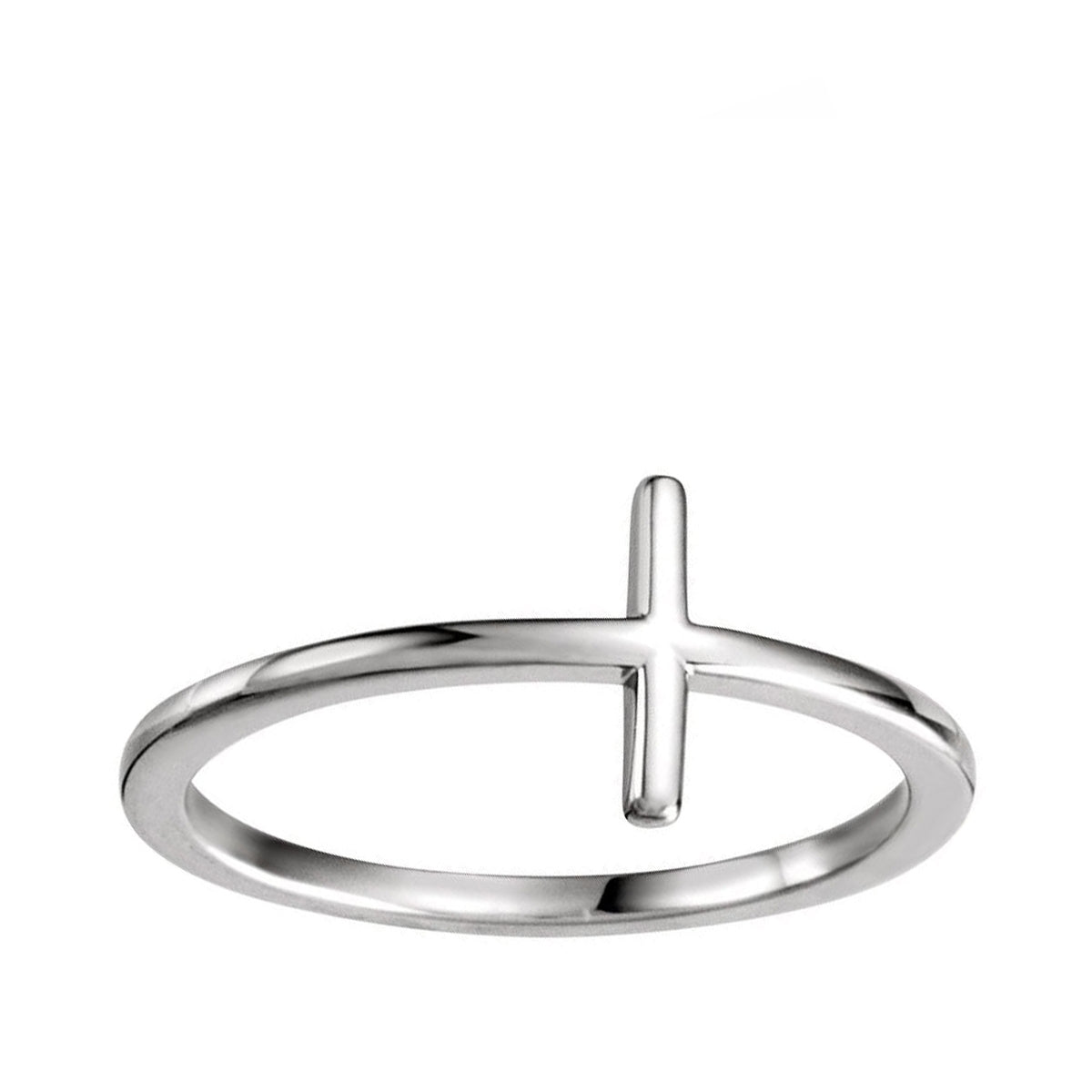 Sideways Cross Ring in Sterling Silver