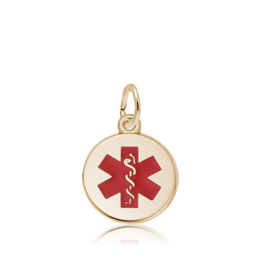 Small Medical Symbol Charm in 14K Yellow Gold