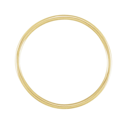 Polished Stackable Ring in 14K Yellow Gold front view