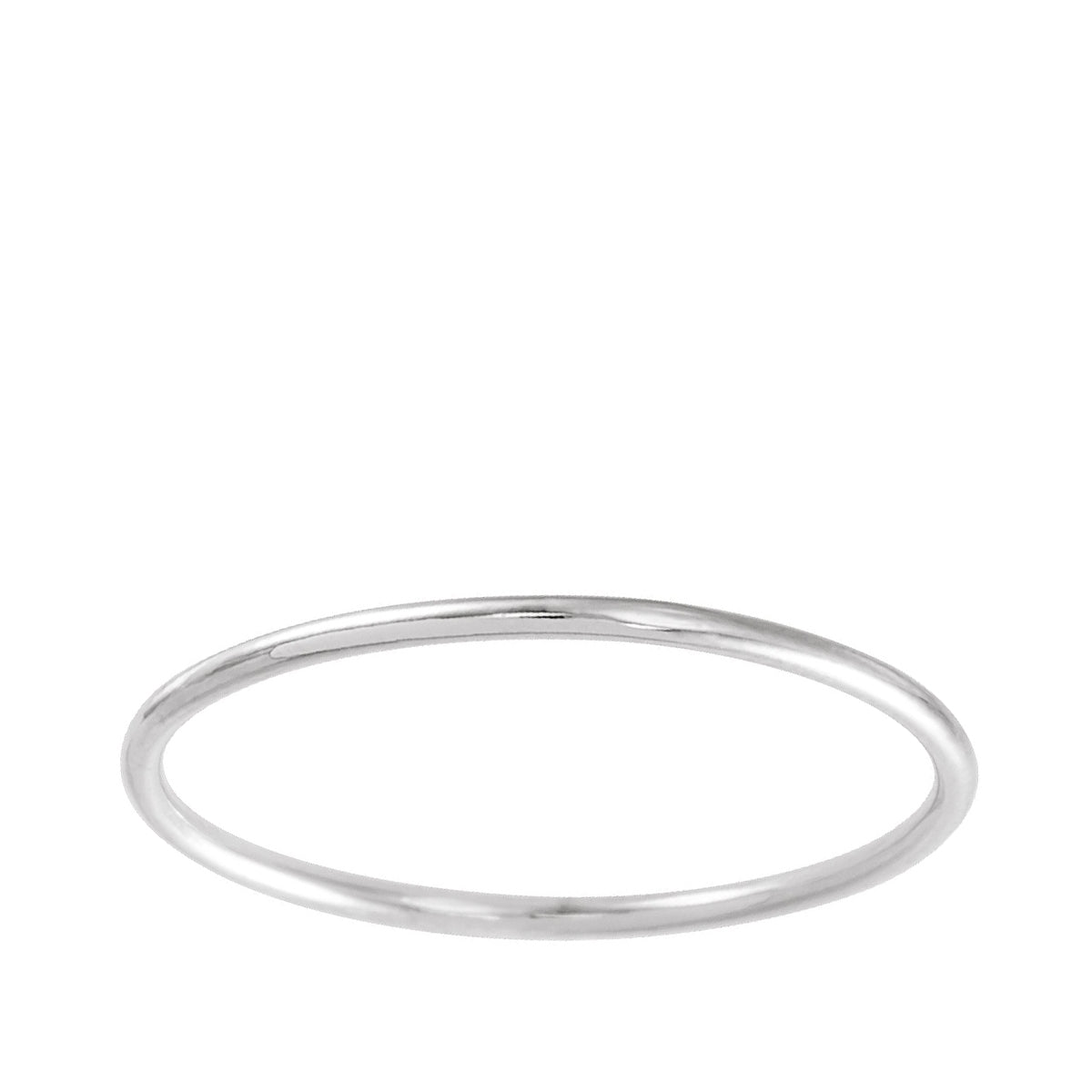 Polished Stackable Ring in 14K White Gold