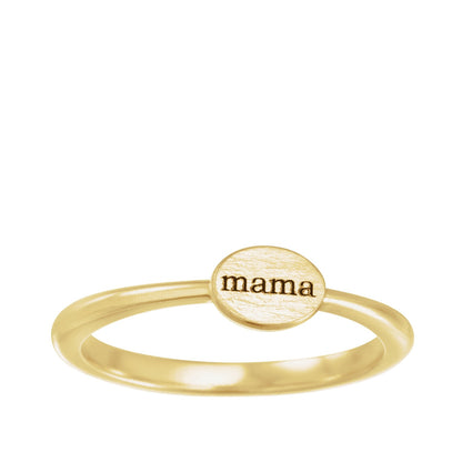 Mama Stackable Ring in 14K Yellow Gold