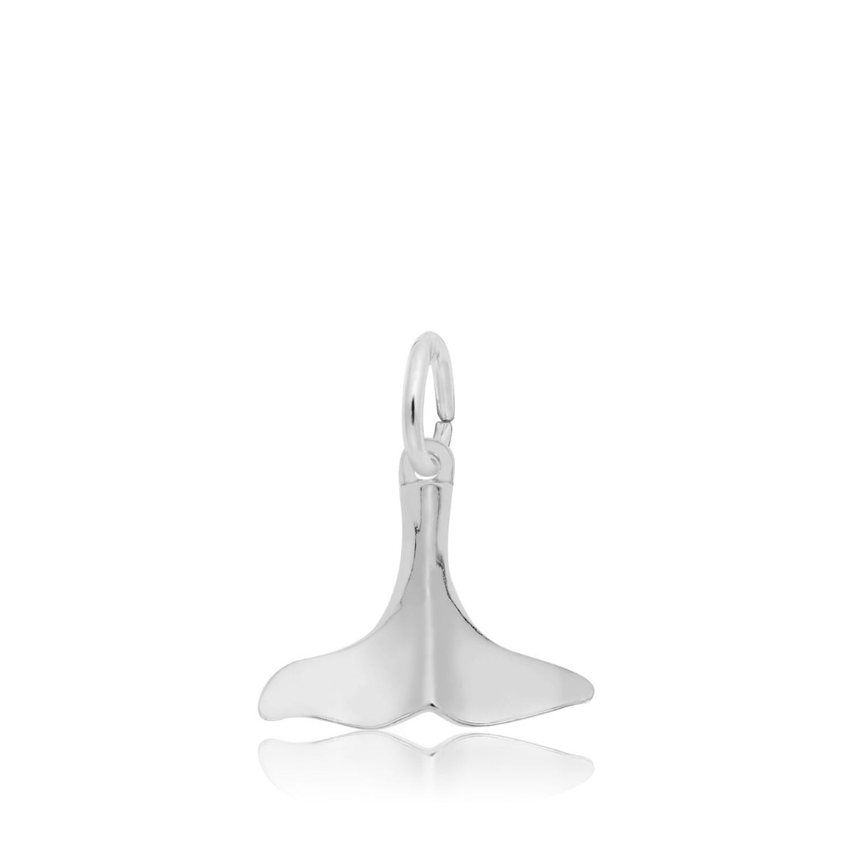 Orca Whale Tail Charm in Sterling Silver