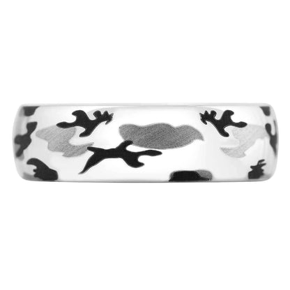 Mens Camo Cobalt Wedding Ring