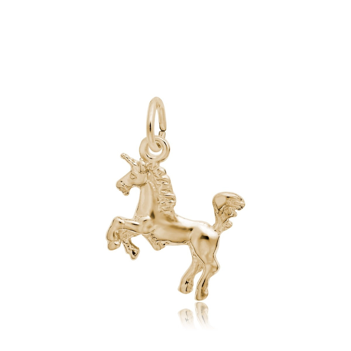 Small Unicorn Charm in 14K Yellow Gold