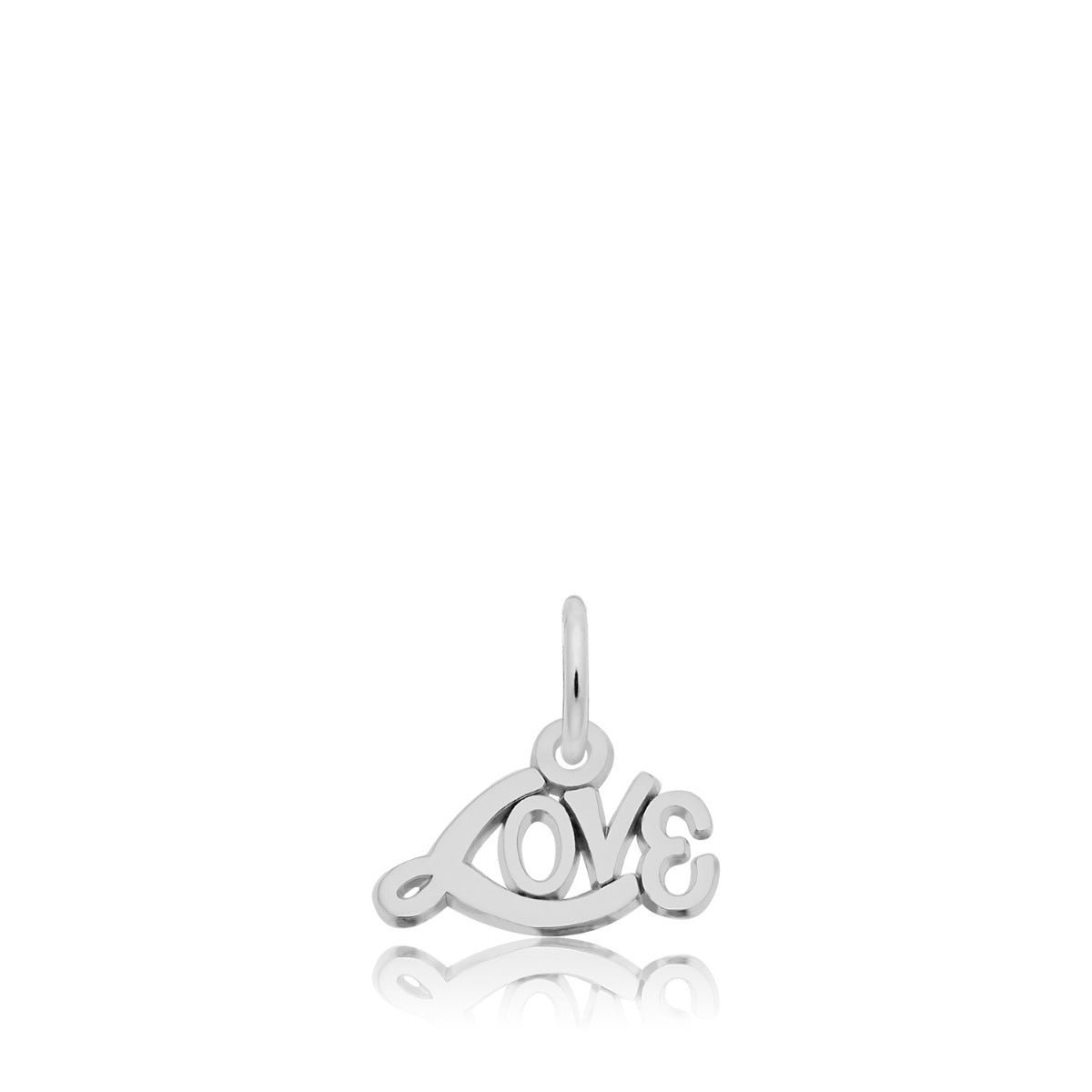 Signed with Love Charm in Sterling Silver
