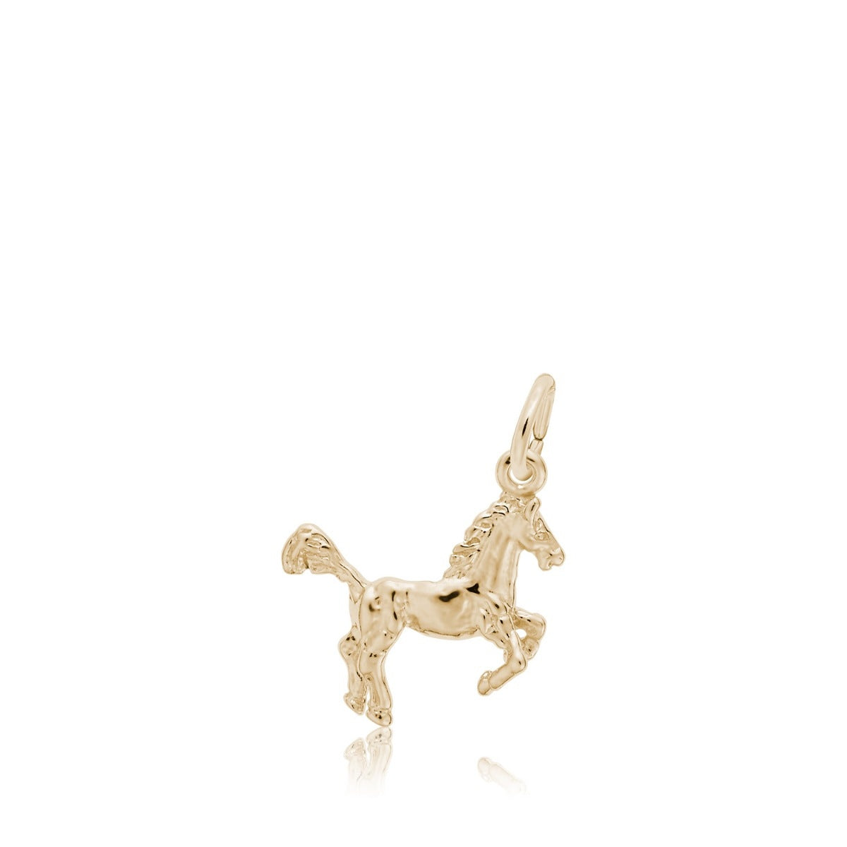 Leaping Horse Charm in 14K Yellow Gold