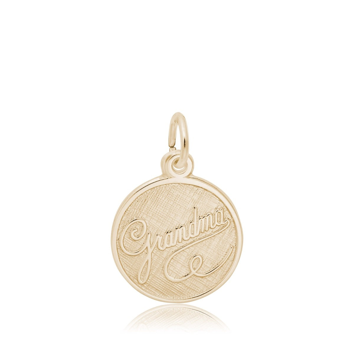 Grandma Disc Charm in 14K Yellow Gold