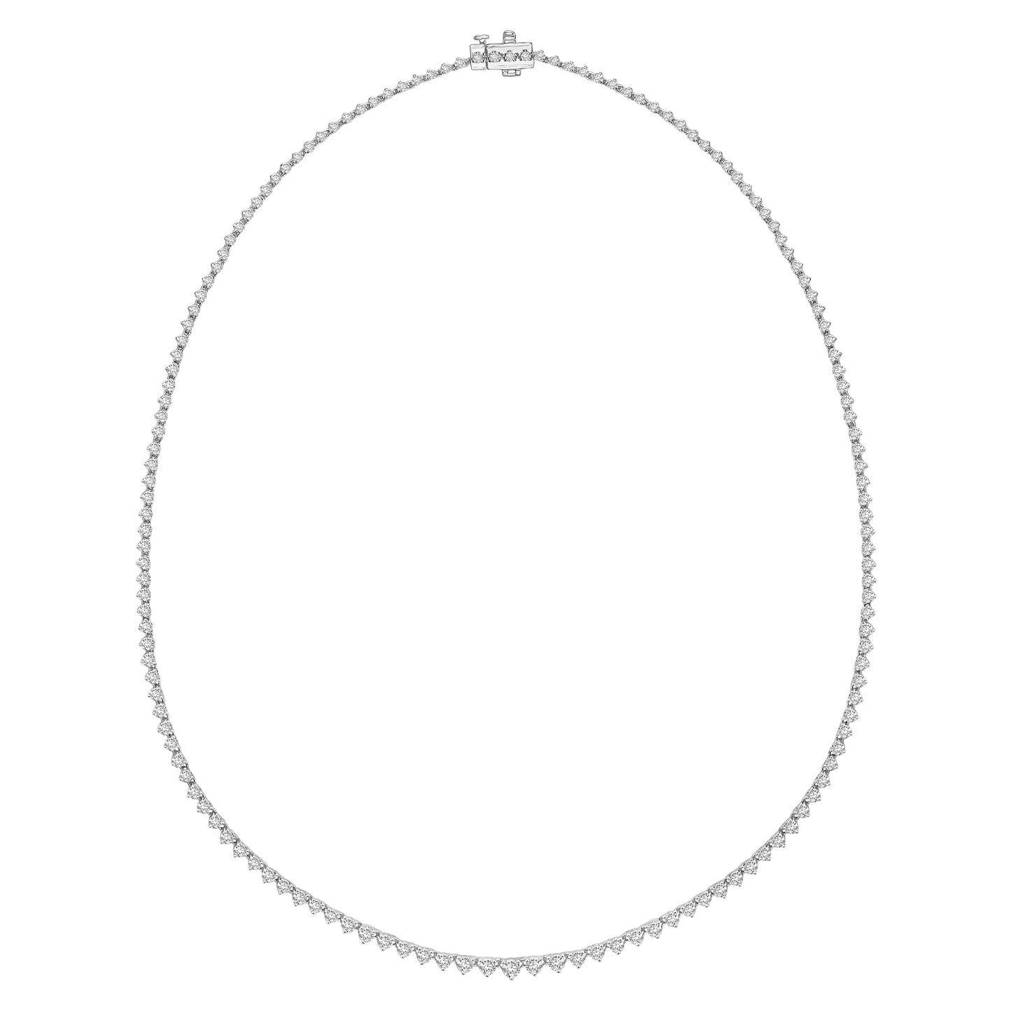 5 ct. tw. Diamond Graduated Riviera Tennis Necklace in 14K White Gold