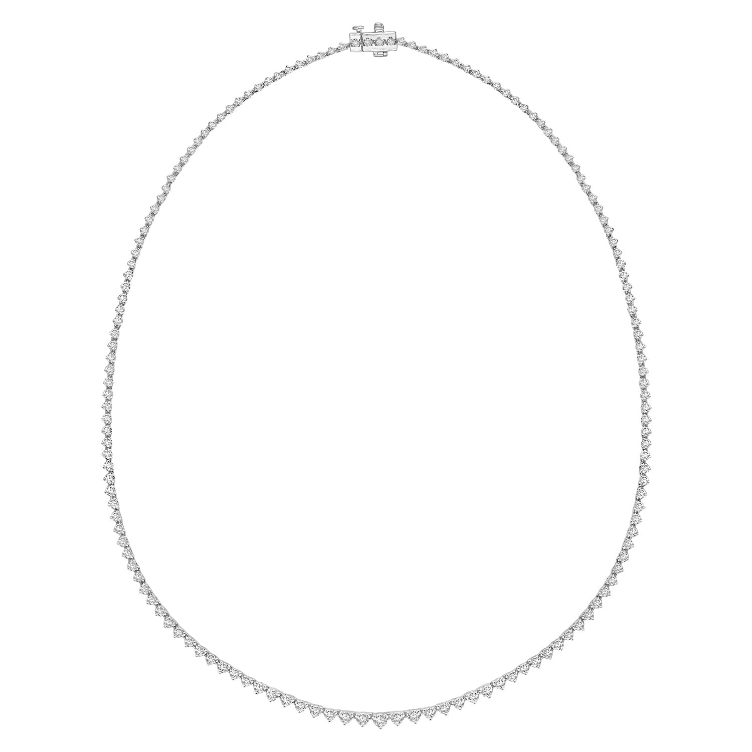 5 ct. tw. Diamond Graduated Riviera Tennis Necklace in 14K White Gold
