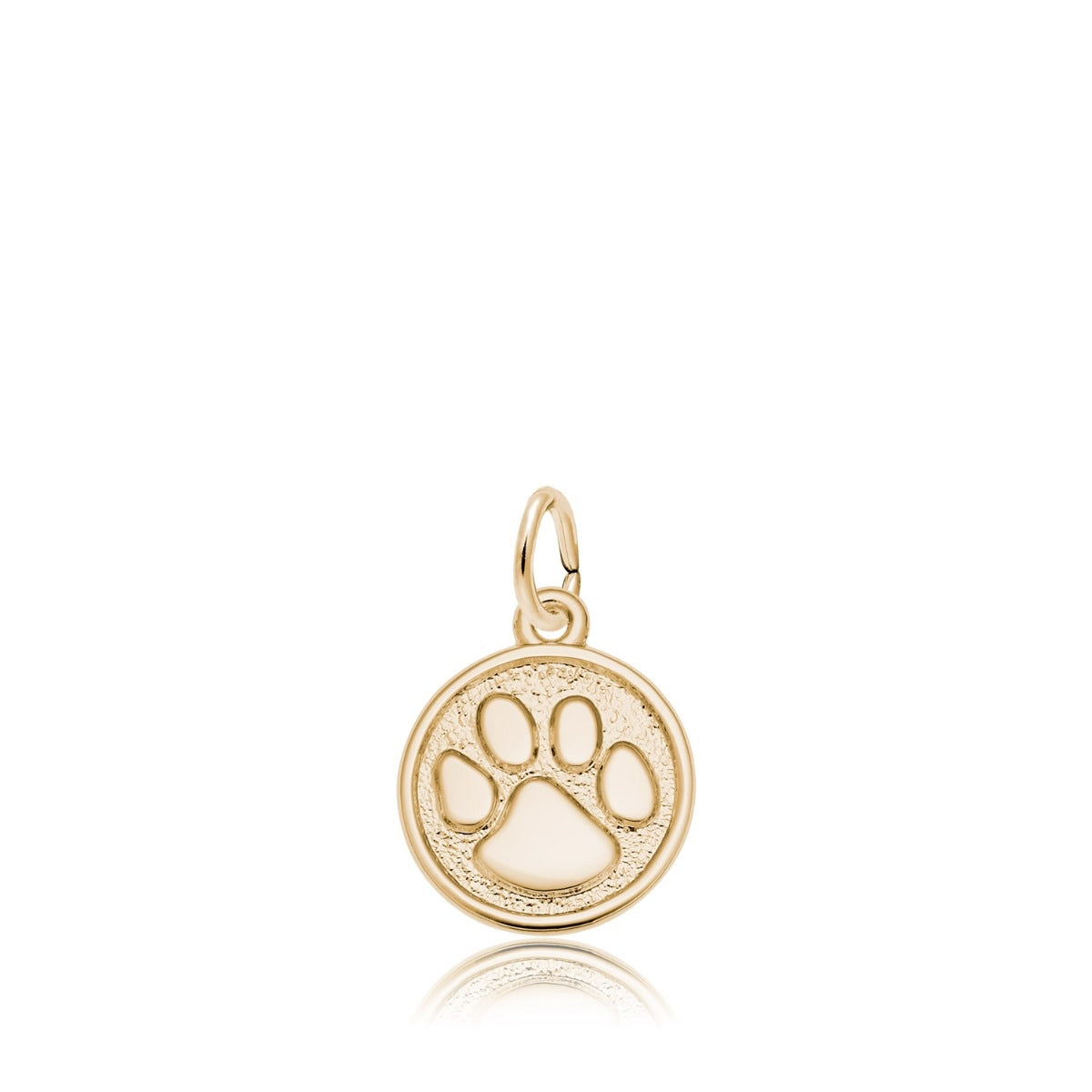 Paw Print Charm in 14K Yellow Gold
