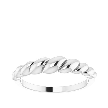 Twisted Rope Dome Ring in Sterling Silver
