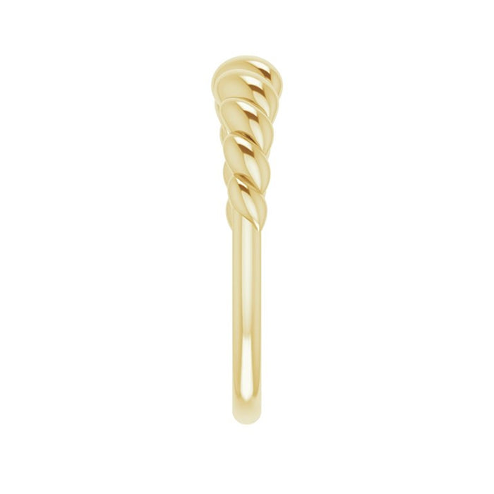 Twisted Rope Dome Ring in 14K Yellow Gold front view