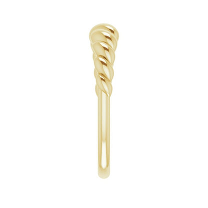 Twisted Rope Dome Ring in 14K Yellow Gold front view