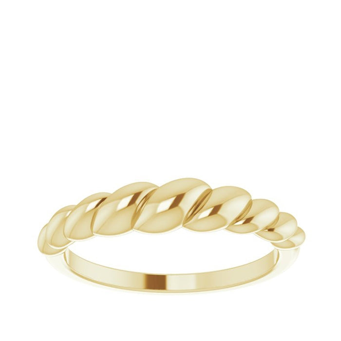 Twisted Rope Dome Ring in 14K Yellow Gold