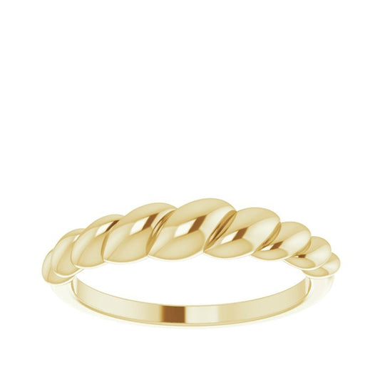 Twisted Rope Dome Ring in 14K Yellow Gold