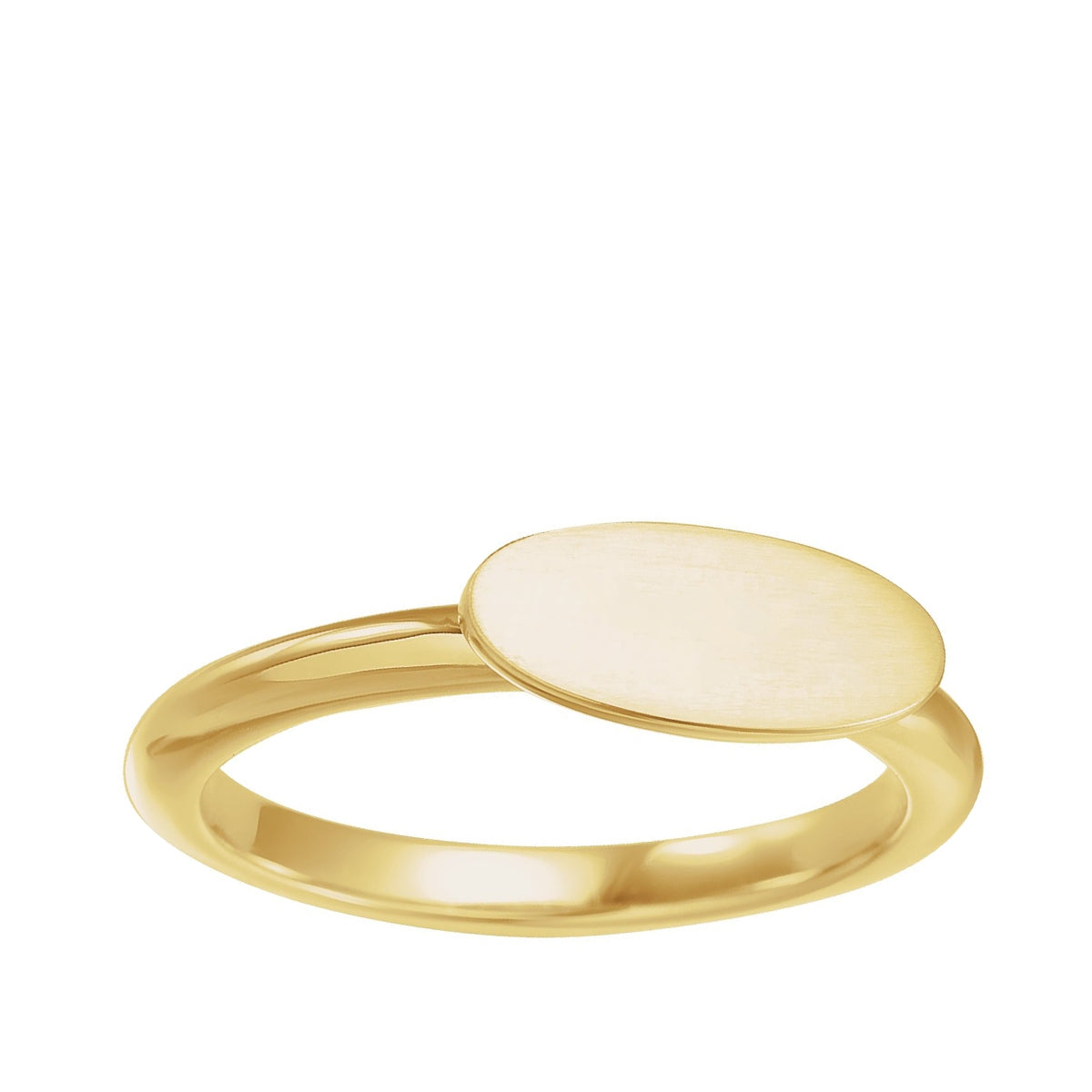 Oval Signet Ring in 14K Yellow Gold