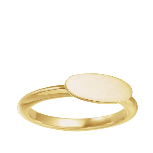 Oval Signet Ring in 14K Yellow Gold