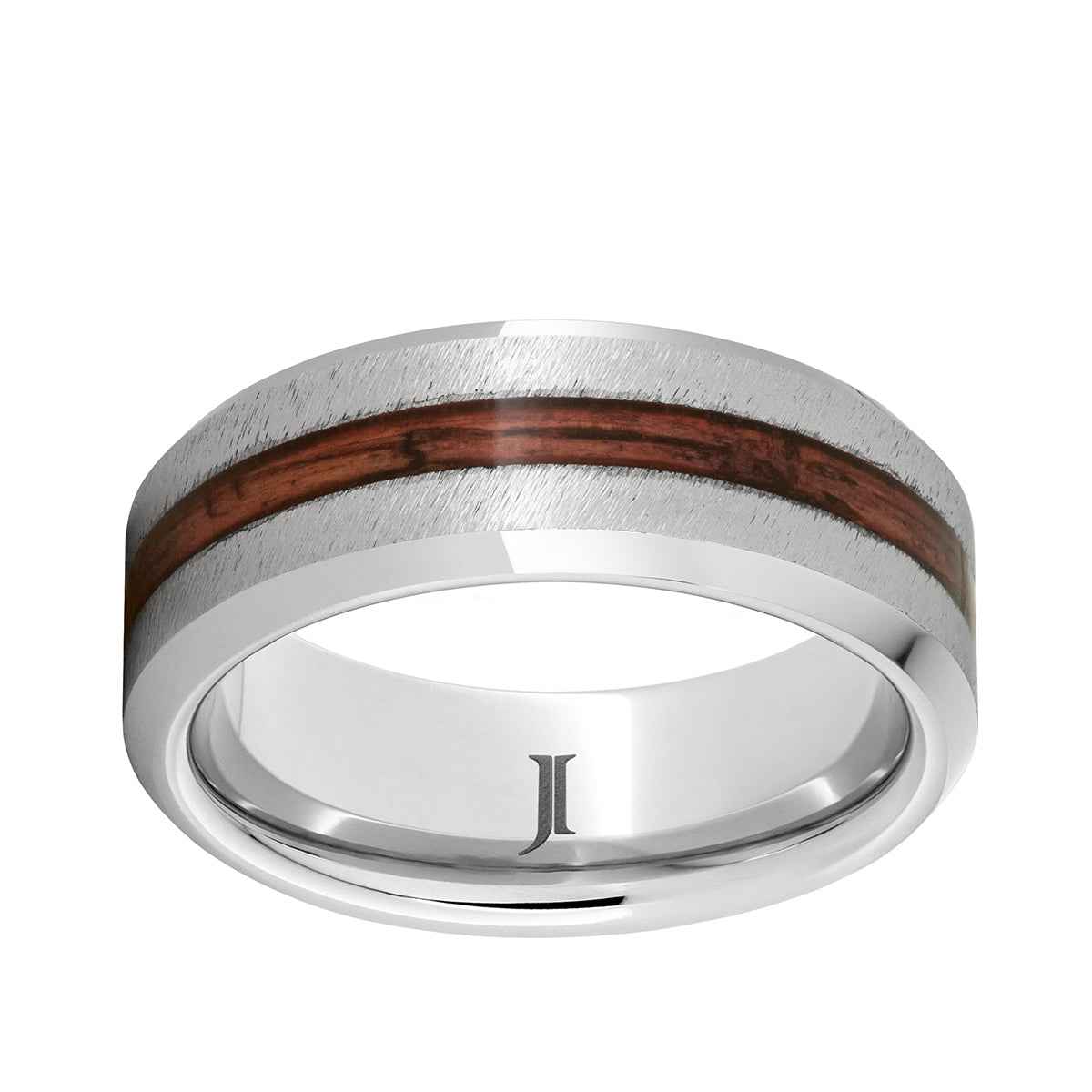 Men's 8mm Serinium Band with Cabernet Grain Insert