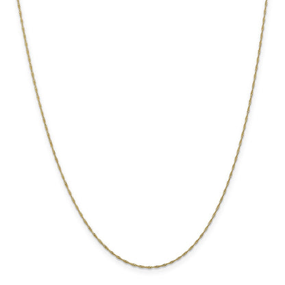 1mm 18-inch Singapore Chain 14K Yellow Gold