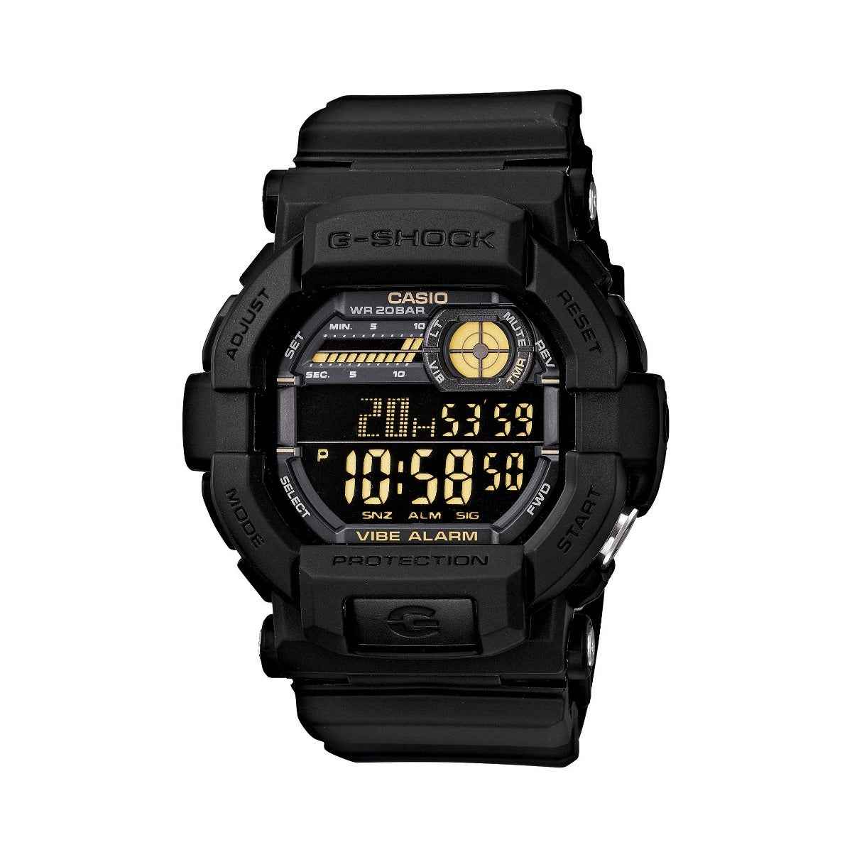 G-Shock Men's Vibration Alarm Black Analog Watch