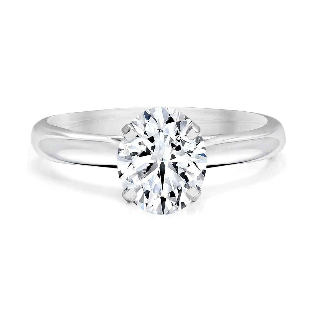 Forevermark Black Label 1 ct. tw Oval Solitaire Diamond Engagement Ring in 18K White Gold