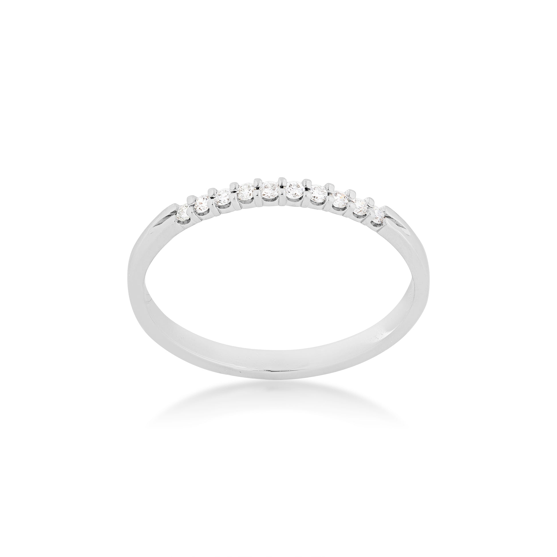 1/10 ct. tw. 10-Stone Anniversary Band in 10K White Gold