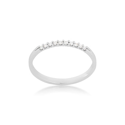 1/10 ct. tw. 10-Stone Anniversary Band in 10K White Gold
