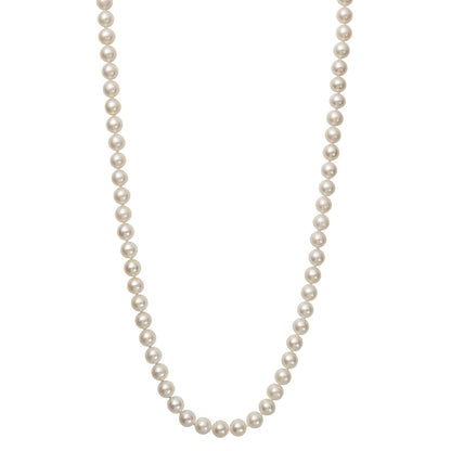 6.5-7mm 18-inch Cultured Freshwater White Pearl Strand Necklace in 14K Yellow Gold