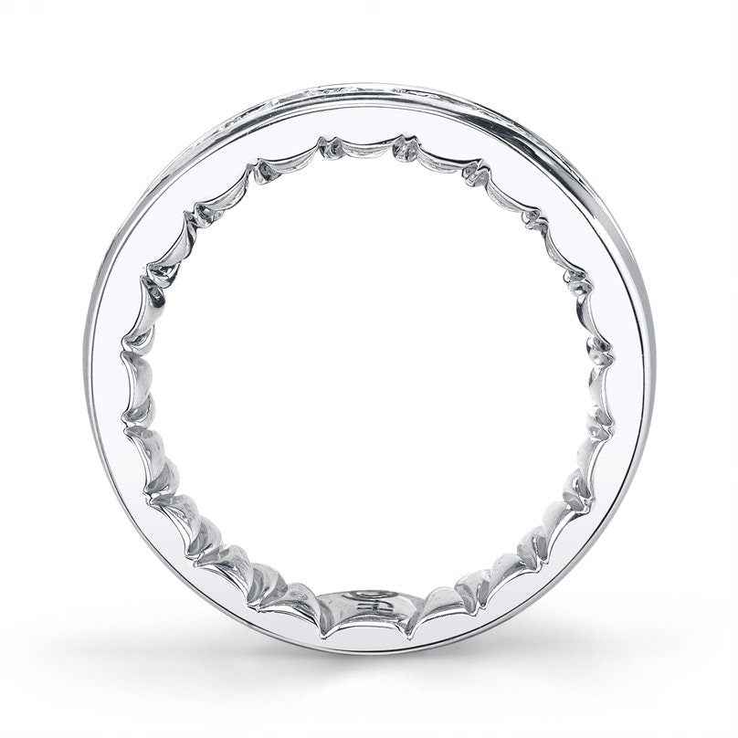 MFIT Men's 1 ct. tw. Channel-Set Diamond Wedding Band in 10K White Gold front view